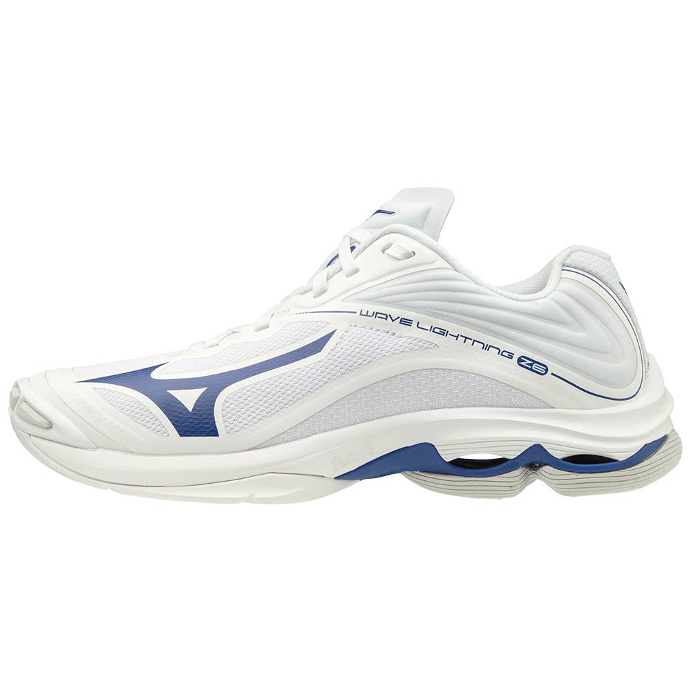 Zapatillas Voleibol Mizuno Wave Lightning Z6 Hombre Blancas/Azul Marino Ofertas DNSX-59712